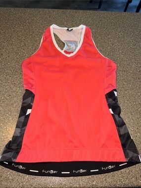 Funkier Coral Pink Cycling Tank Top